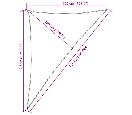 Pânză parasolar, crem, 4x5x6,8 m, HDPE, 160 g/m²