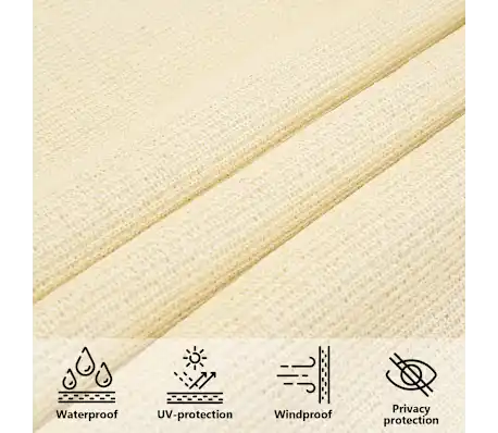 Pânză parasolar, crem, 4x5x6,8 m, HDPE, 160 g/m²