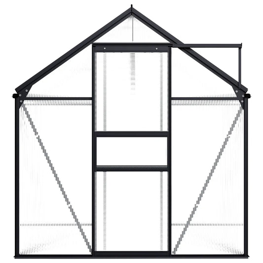 Seră antracit aluminiu 4,75 m² materiale rezistente la UV