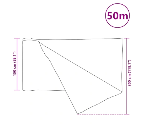 Plasă protecție intimitate, negru, 1,5x50 m, HDPE, 75 g/m²