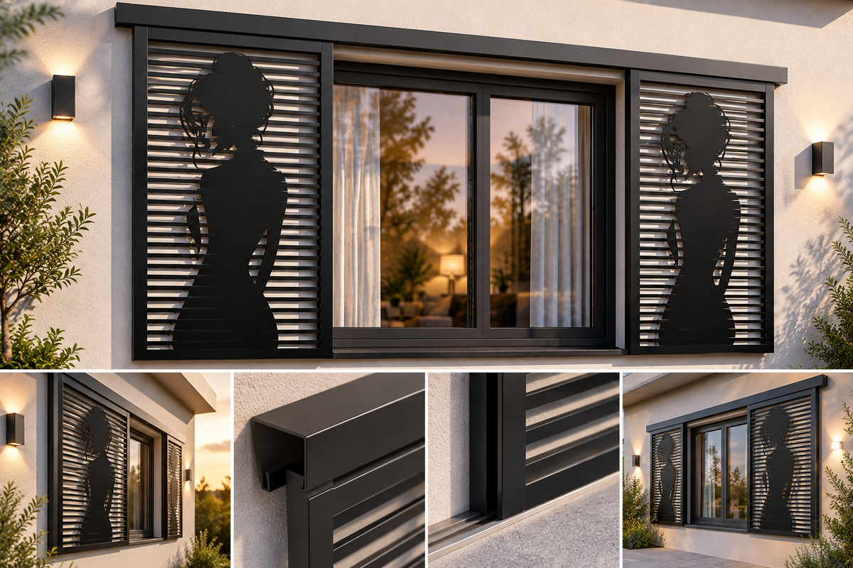 Jaluzele metalice decorative glisante pentru ferestre