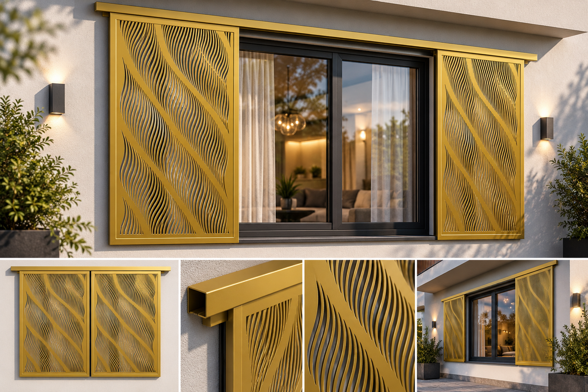 Jaluzele metalice decorative glisante