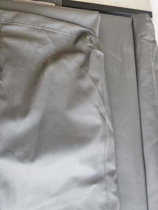 Canapea cu 2 locuri, gri, 140 cm, piele ecologică