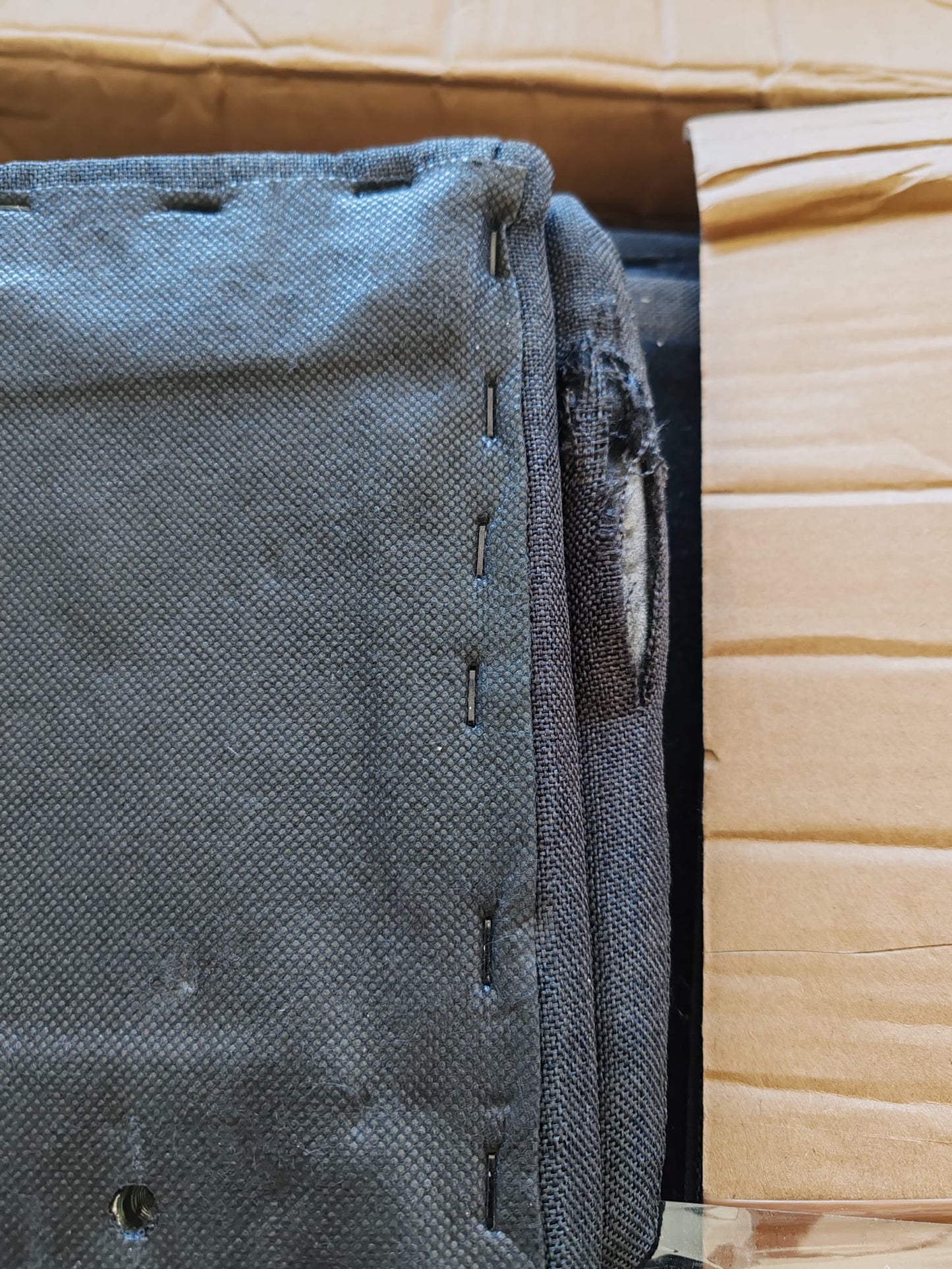 Fotoliu rabatabil, negru, material textil