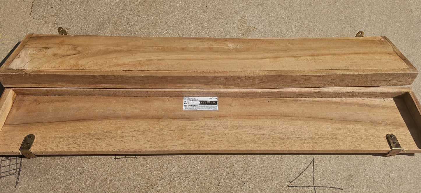 Rafturi de perete, 2 buc., 90x15x4 cm, lemn masiv de tec