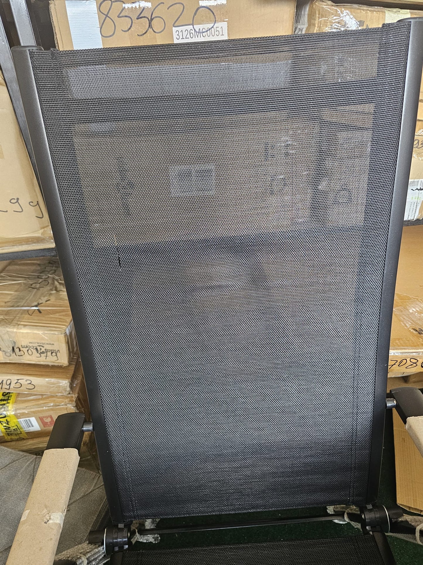 Scaune de grădină pliante, 2 buc., negru, textilenă&aluminiu
