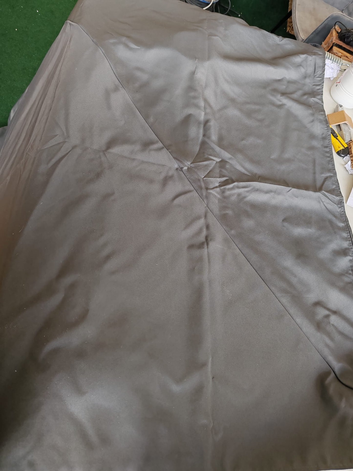 Umbrelă în consolă cu înveliș dublu, antracit, 400x300 cm