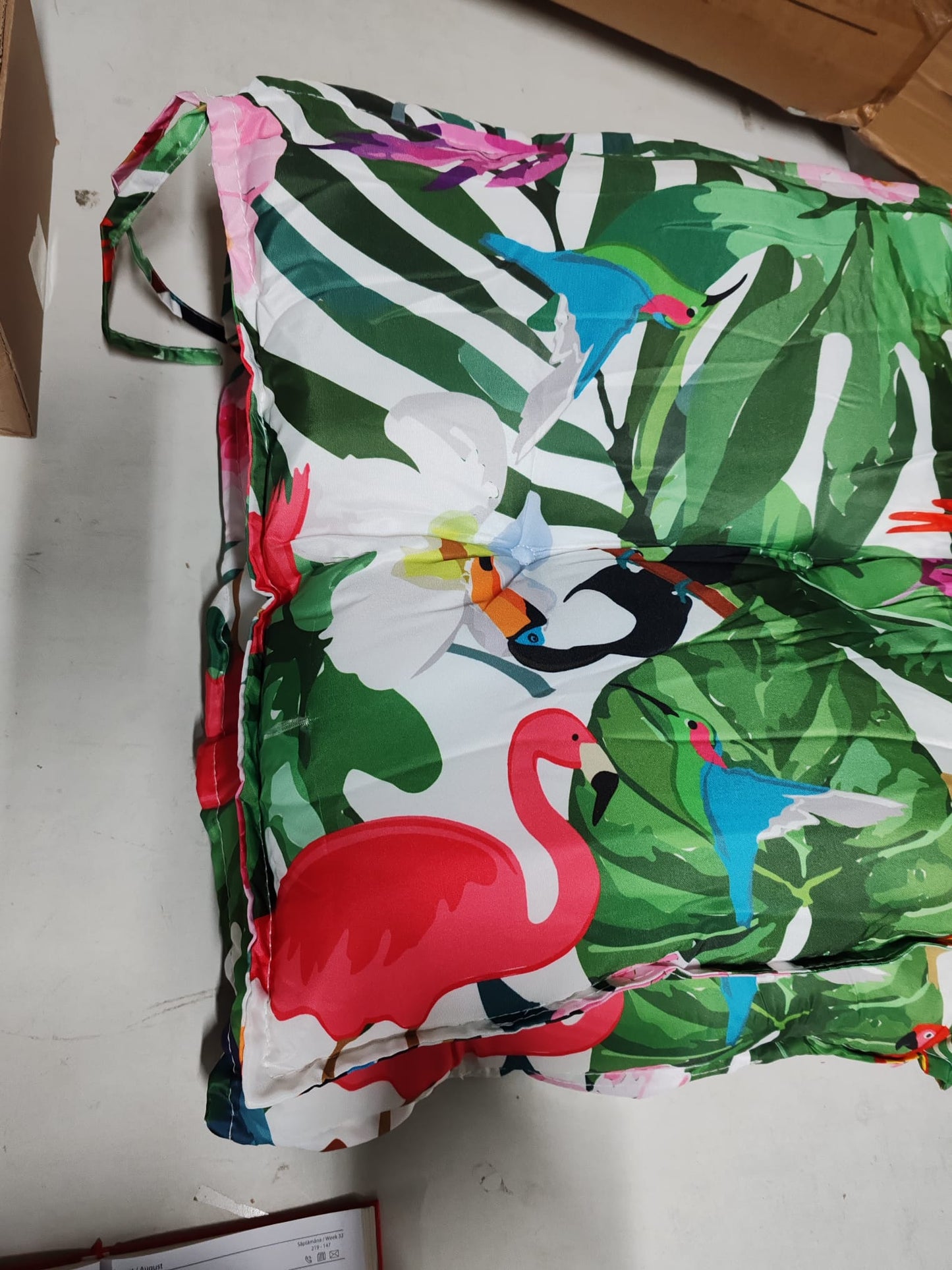 Perne de scaun spătar înalt, 4 buc., multicolor, textil oxford
