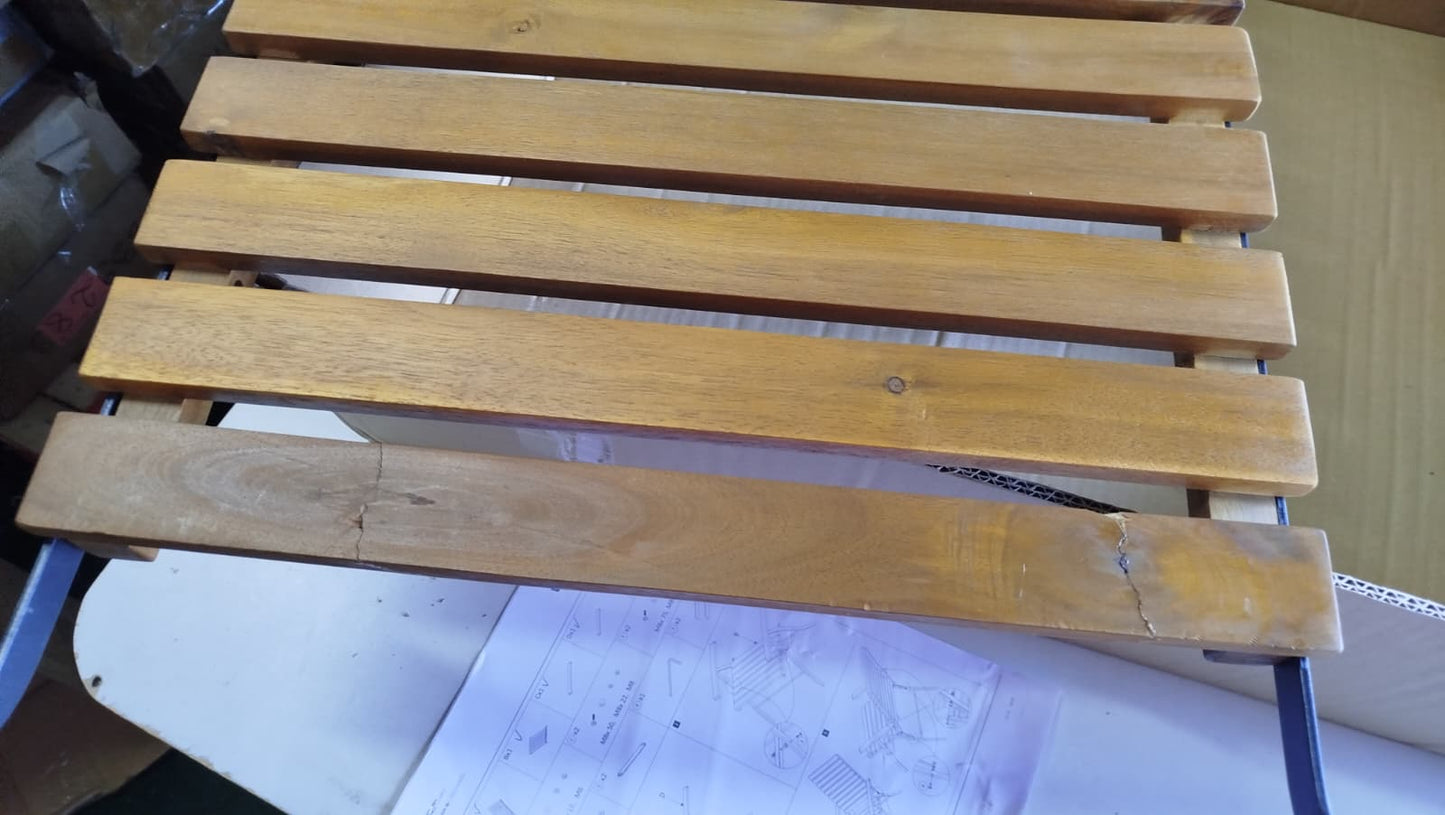 Scaune de grădină rabatabile, 2 buc., lemn masiv de acacia