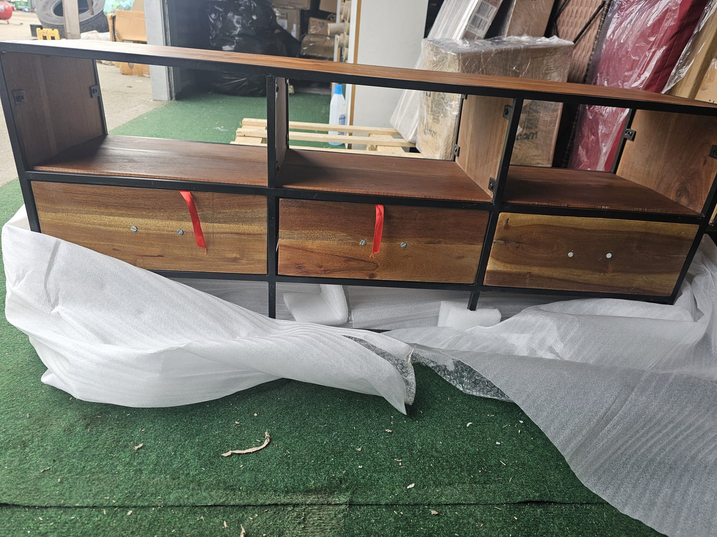 Comodă TV, 110x30x45, lemn masiv de acacia