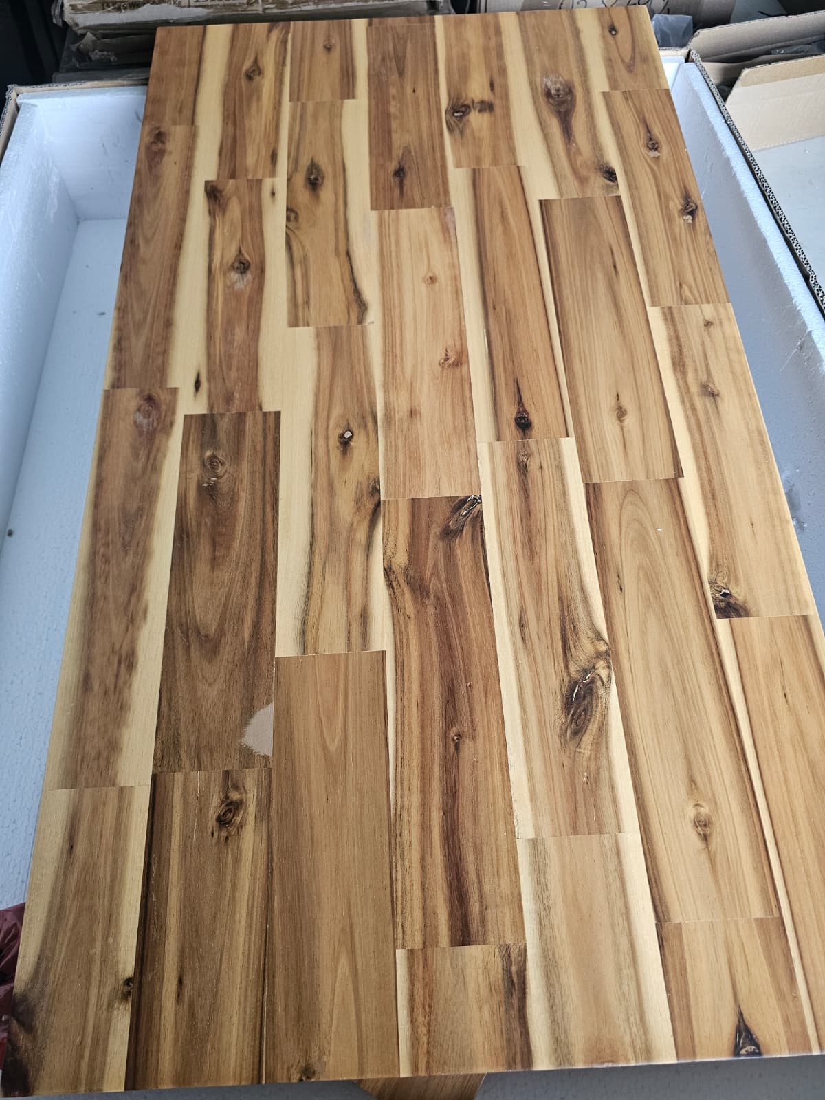 Măsuță de cafea, lemn masiv de acacia, 90x50x37,5 cm
