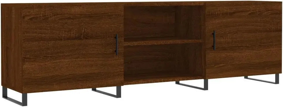 Comodă TV, stejar maro, 150x30x50 cm, lemn compozit