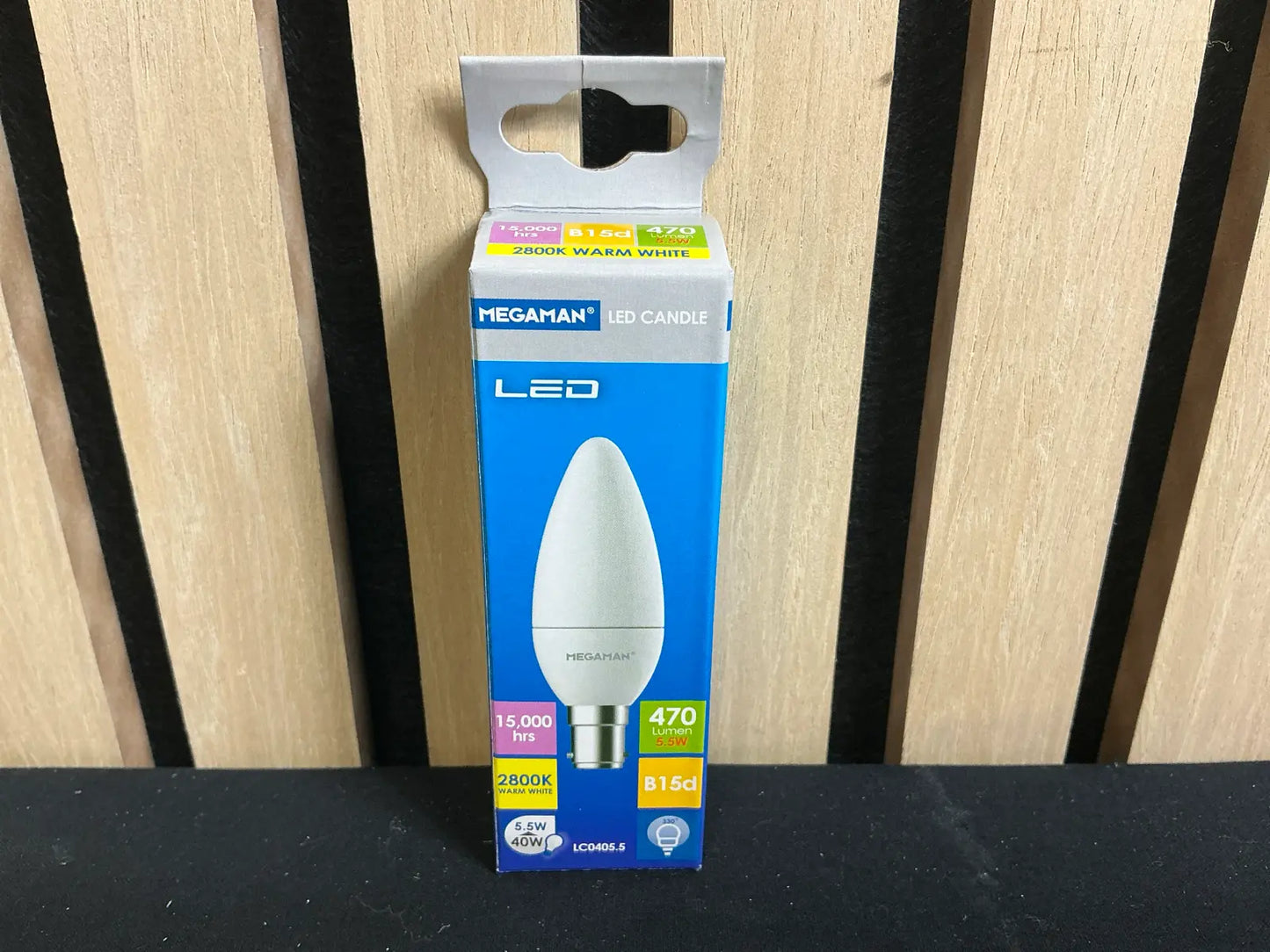 Megaman LED Candle B15d 5.5W – 2800K Warm White