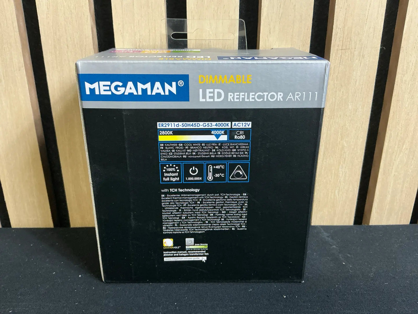 Reflector LED Premium Megaman AR111, 11W, G53, 4000K, Dimmable – Putere, Eleganță și Performanță Germană