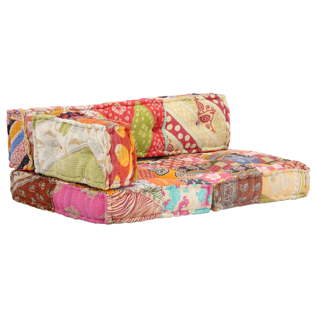 Pernă fotoliu puf, model petice, material textil