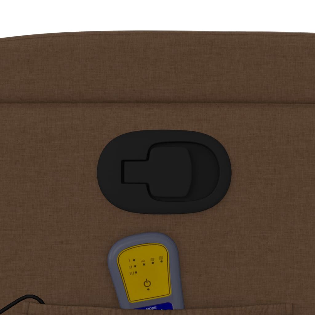 Fotoliu de masaj rabatabil, maro, material textil