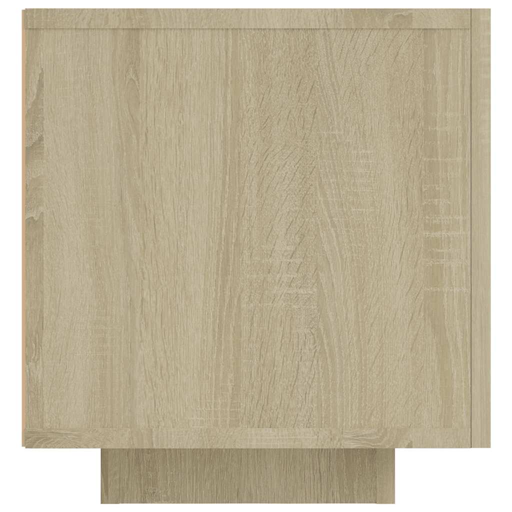 Comodă TV cu lumini LED, stejar sonoma, 160x35x40 cm