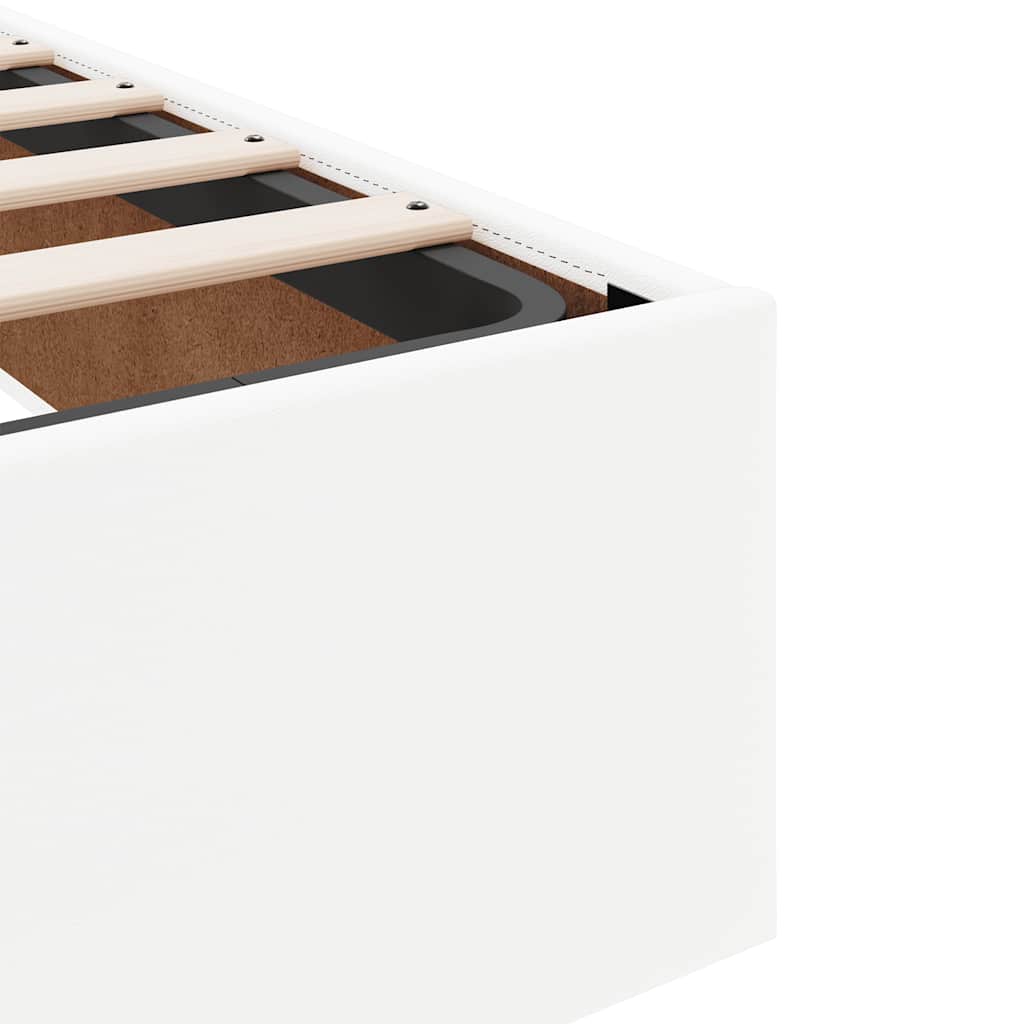 Cadru de pat otoman fără saltea alb 180x200cm piele artificială