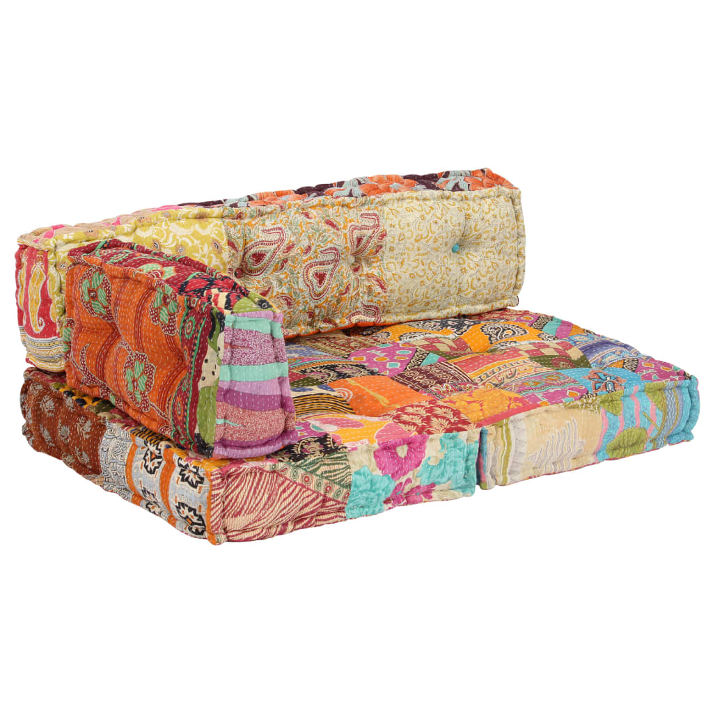Pernă fotoliu puf, model petice, material textil