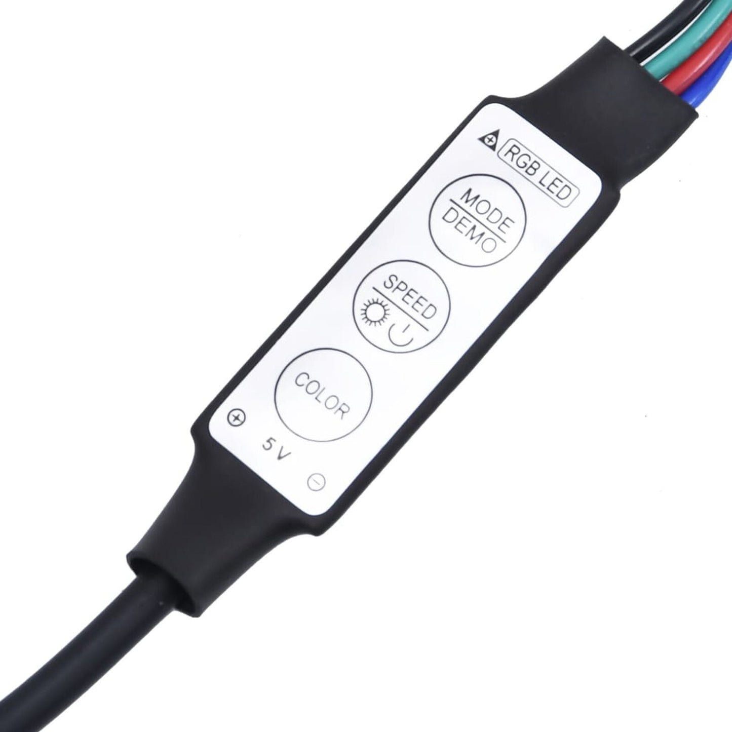 Comodă TV cu lumini LED, negru, 80x35x40 cm