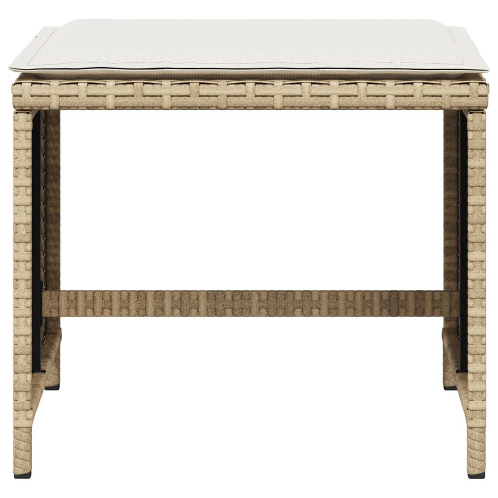 Set mobilier de grădină cu perne, 5 piese, bej, poliratan