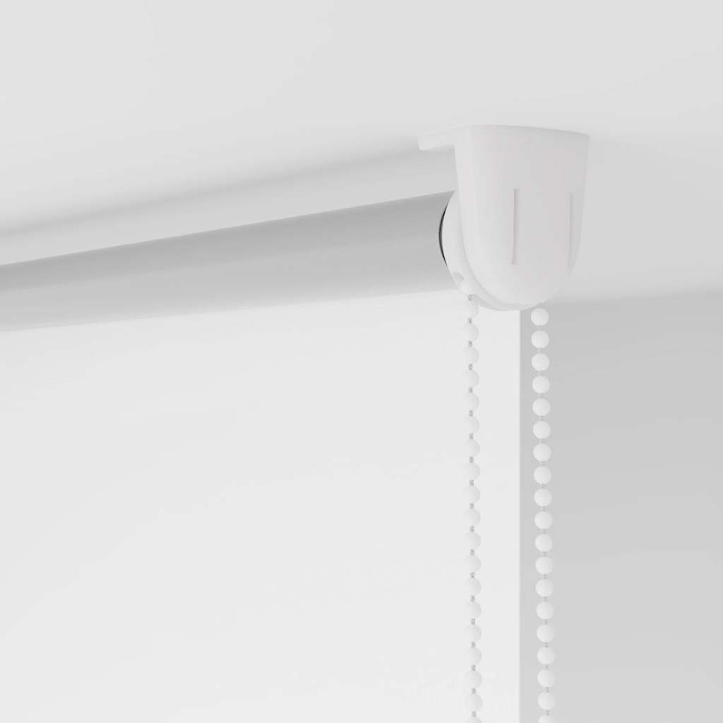 Jaluză cu role opace alb 140x175 cm lățime material 136,6 cm