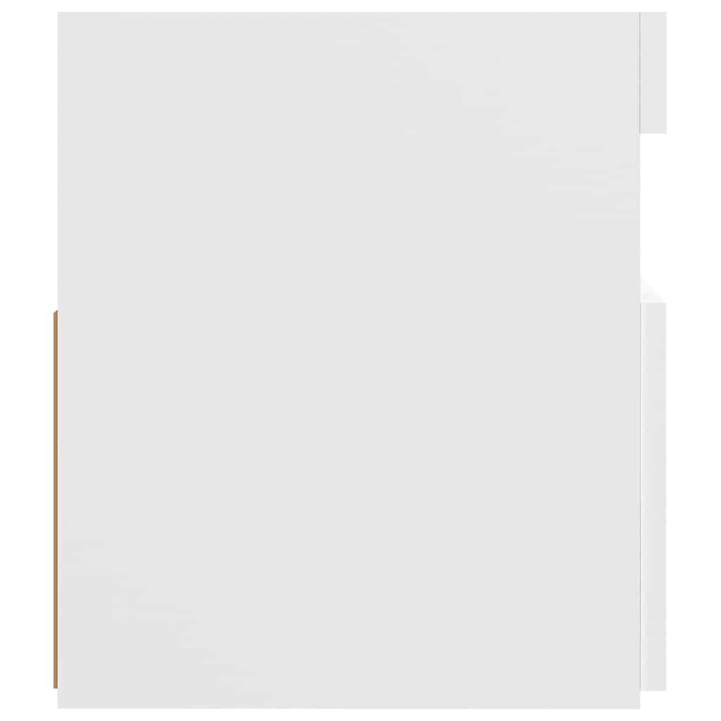 Comodă TV cu lumini LED, alb, 90x35x40 cm