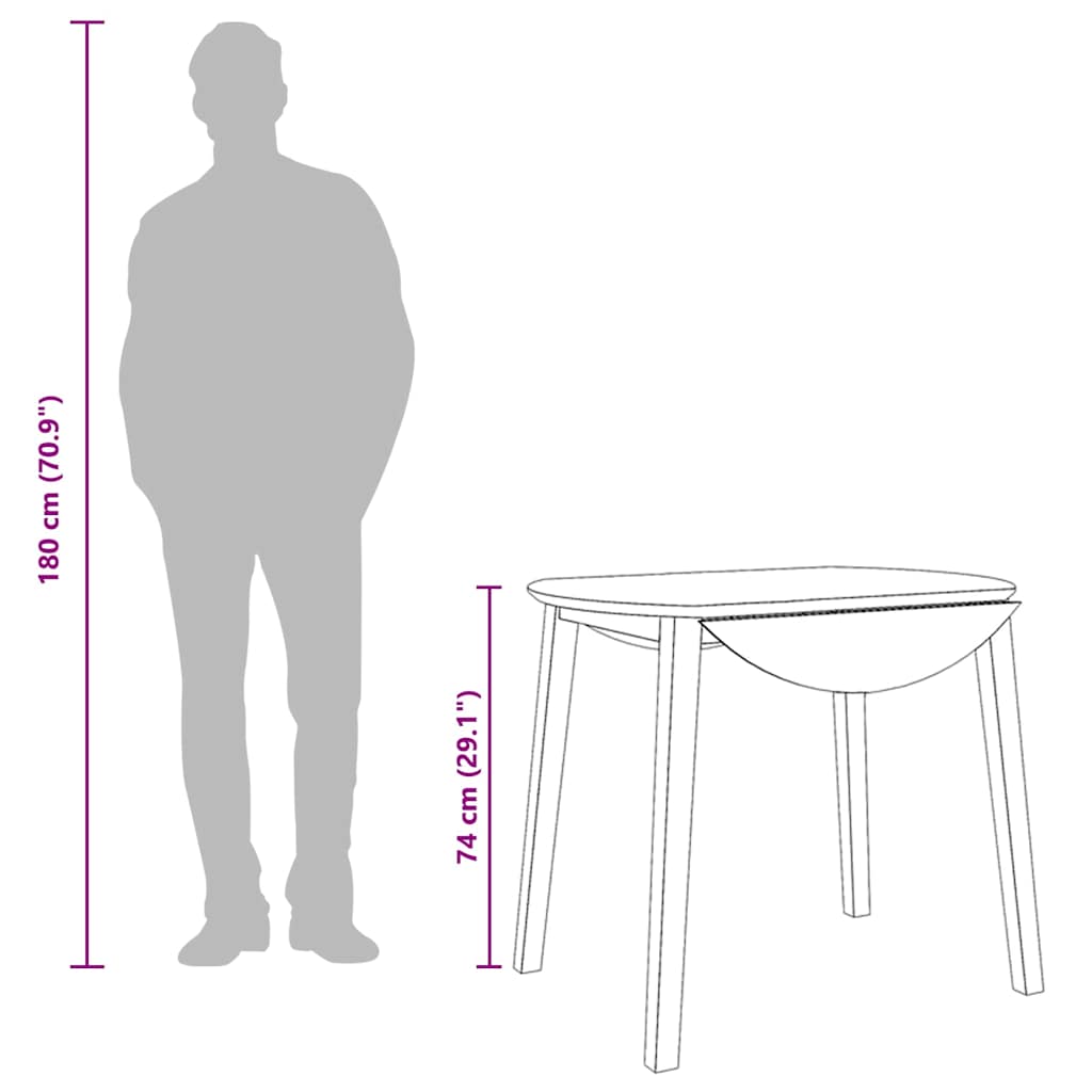 Masa de sufragerie alb din lemn masiv cauciuc