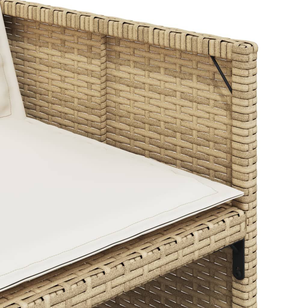 Set mobilier de grădină cu perne, 5 piese, bej, poliratan