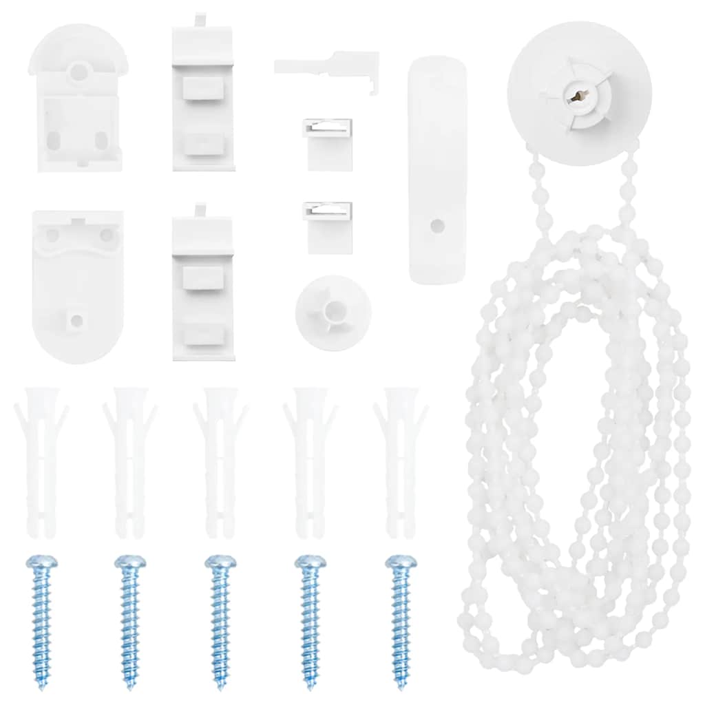 Jaluză cu role opace alb 140x175 cm lățime material 136,6 cm