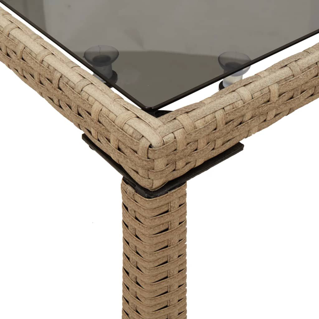 Set mobilier de grădină cu perne, 5 piese, bej, poliratan
