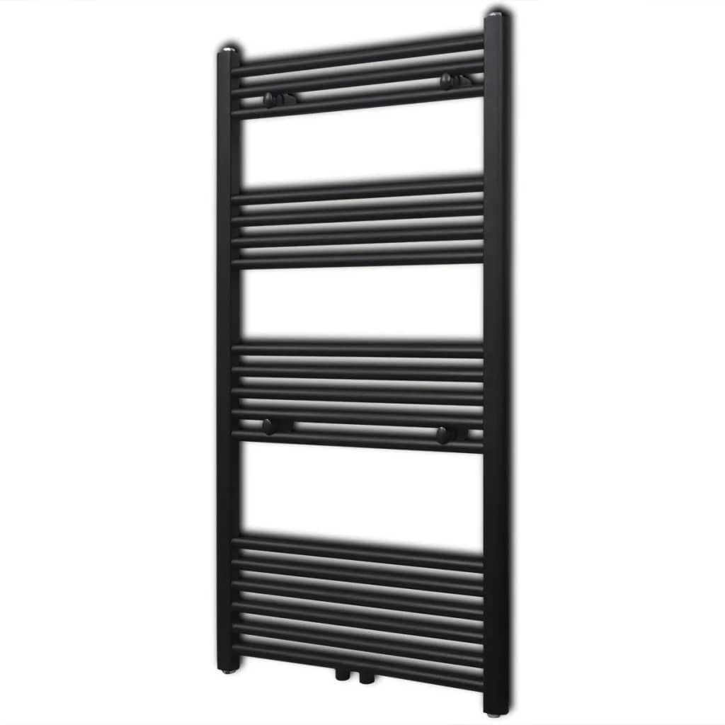 Radiator port-prosop încălzire centrală baie drept, negru, 600x1140 mm