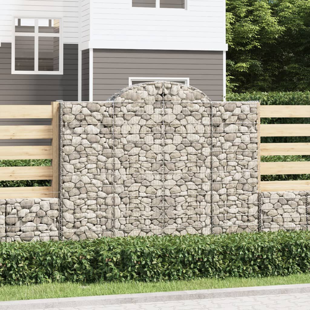 Coș gabion arcuit, 200x50x160/180 cm, fier galvanizat