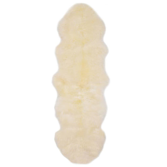 Covor din piele de oaie, alb, 60 x 180 cm