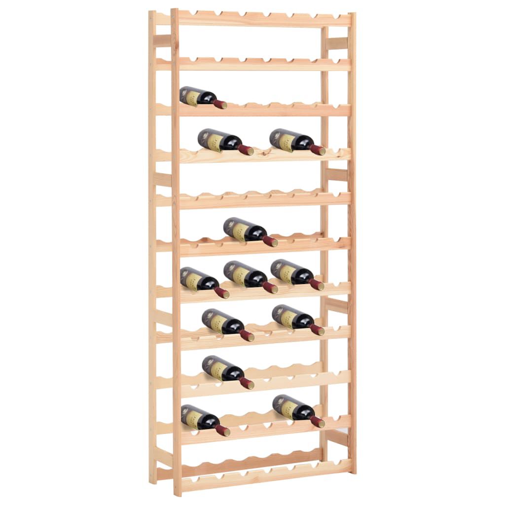Suport pentru sticle de vin, 77 sticle, lemn de pin