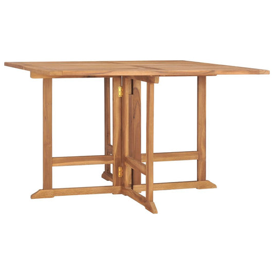 Masă pliabilă pentru terasă, 109,5 cm x 109,5 cm x 75,5 cm, lemn masiv de tec