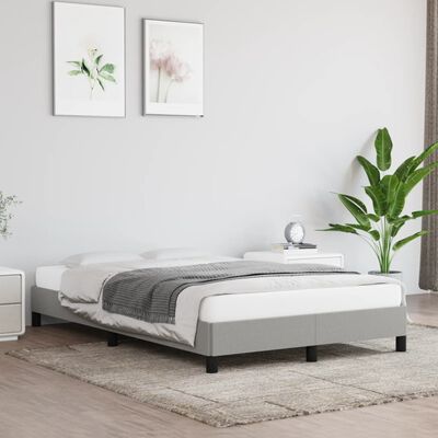 Cadru de pat fără saltea, gri deschis, 120x200 cm, textil