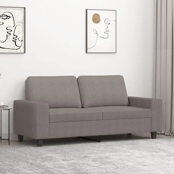 Canapea cu 2 locuri, gri taupe, 140 cm, material textil