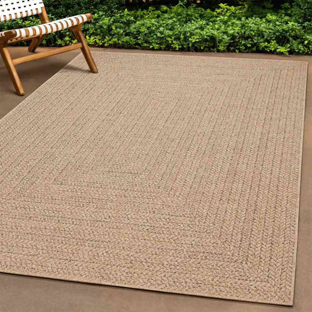 Covor ZIZUR aspect iută, 240x240cm, pentru interior și exterior