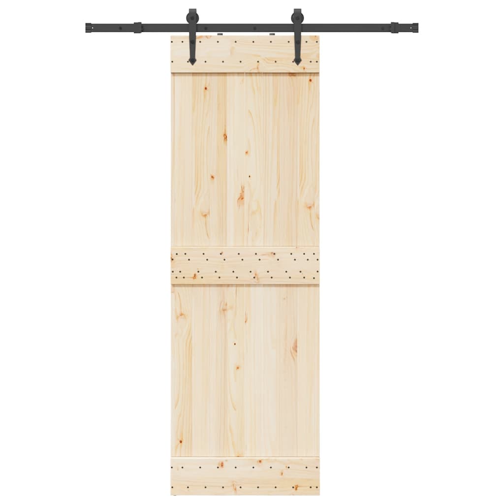 Set feronerie pentru uși glisante, negru, 152,5 cm, oțel