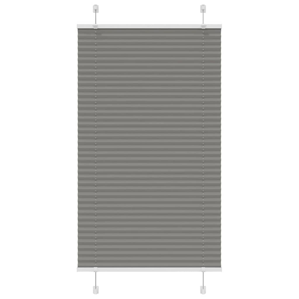 Jaluzea plisată Antracit 75x150 cm Lățime țesătură 74,4 cm