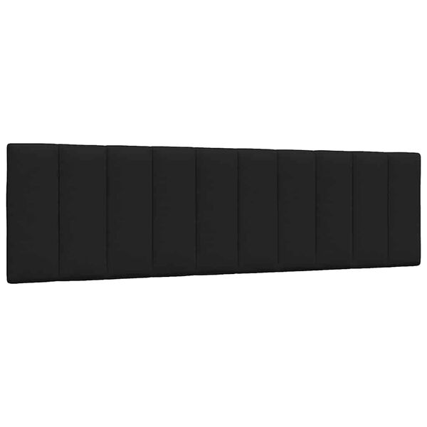 Pernă pentru tăblie de pat, Hanko, negru, 180 cm, material textil