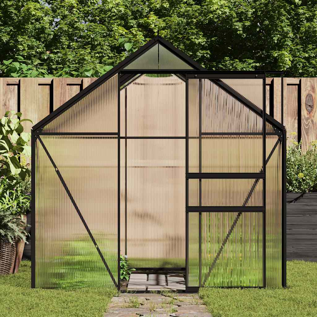 Seră cu cadru de bază, antracit, 4,75 m², aluminiu