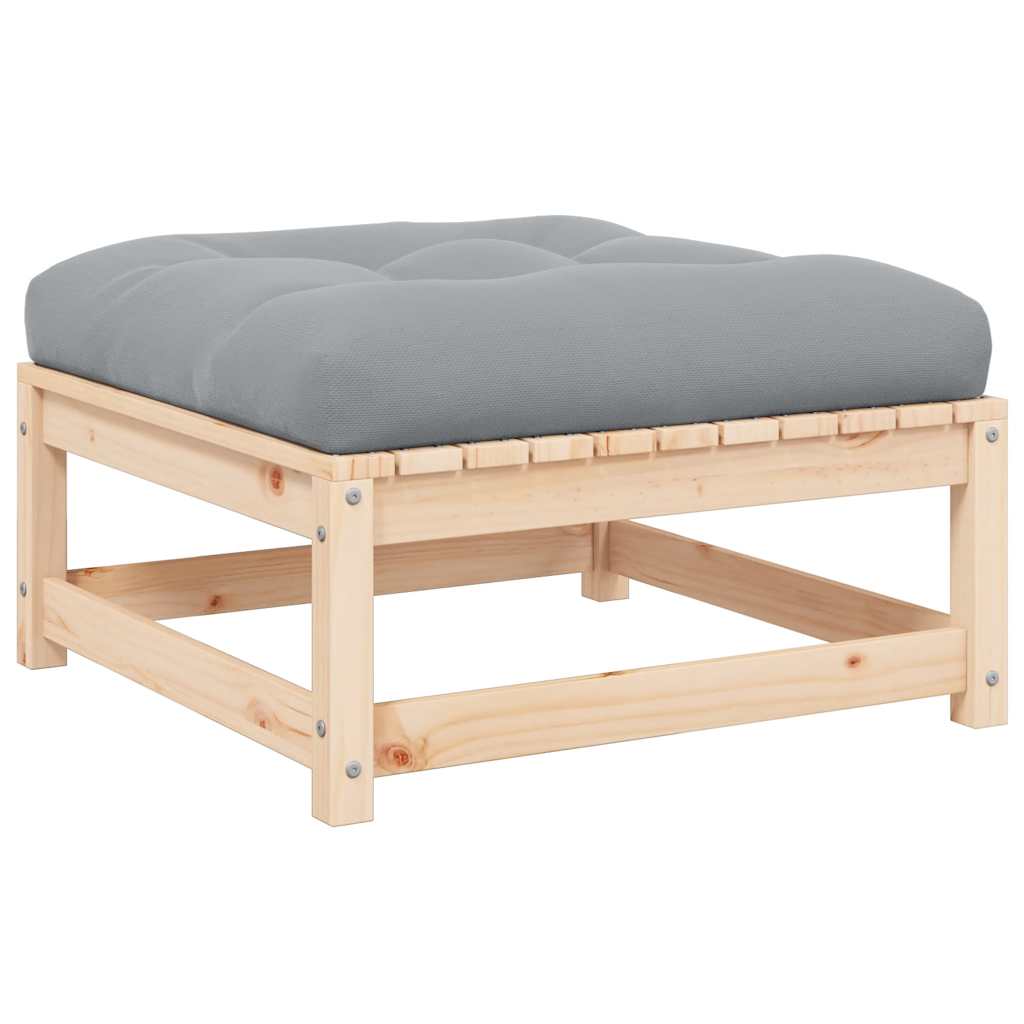 Set mobilier gradina cu perne, 3 piese, lemn masiv de pin