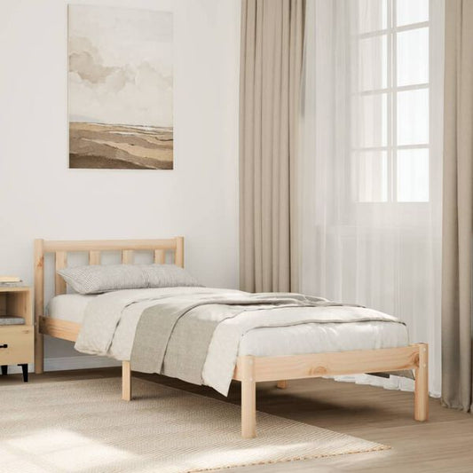 Cadru de pat foarte lung fără saltea, 80x210 cm, lemn masiv pin