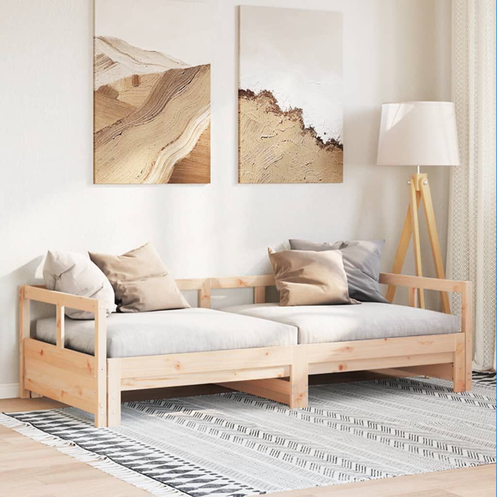 Pat de zi fără saltea, 80x200 cm, lemn masiv pin