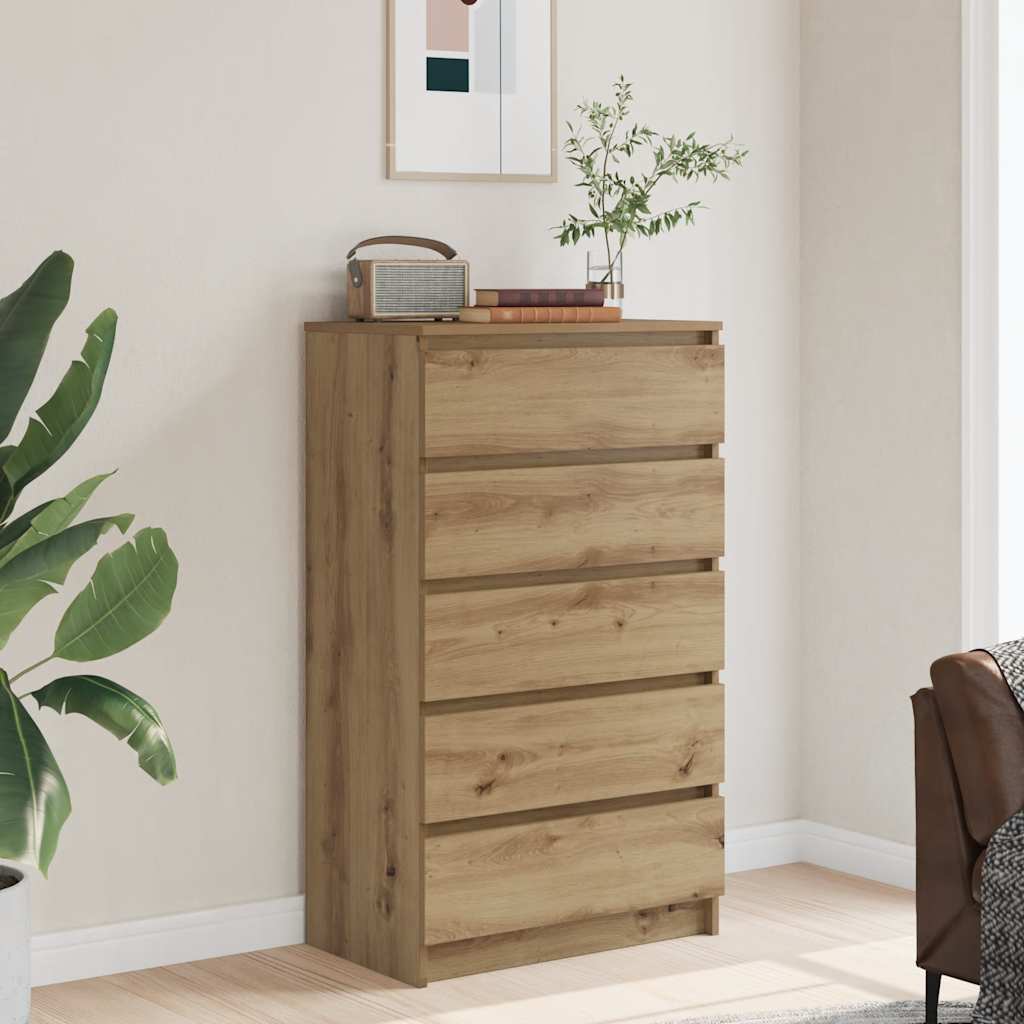 Dulap cu sertar, stejar artizanal, 60x36x103 cm, lemn prelucrat