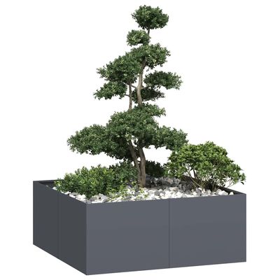 vidaXL Jardinieră Antracit 100x100x80 cm Oțel