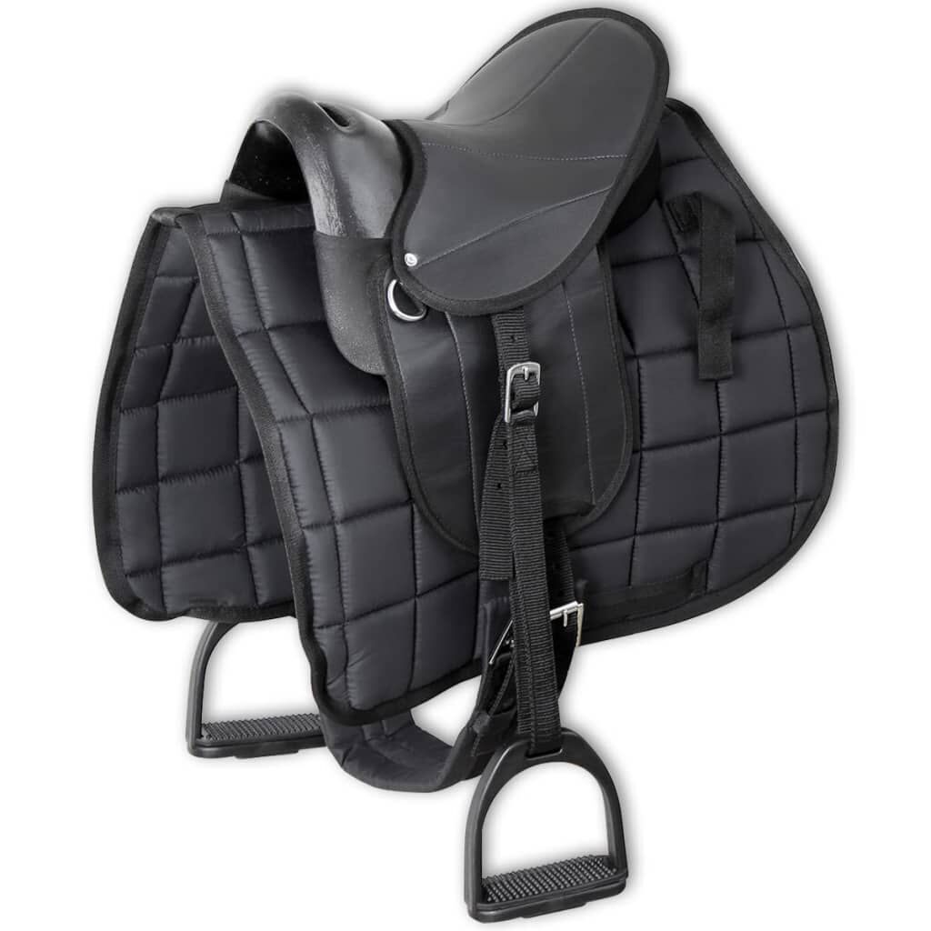 Set șa ponei 10", negru