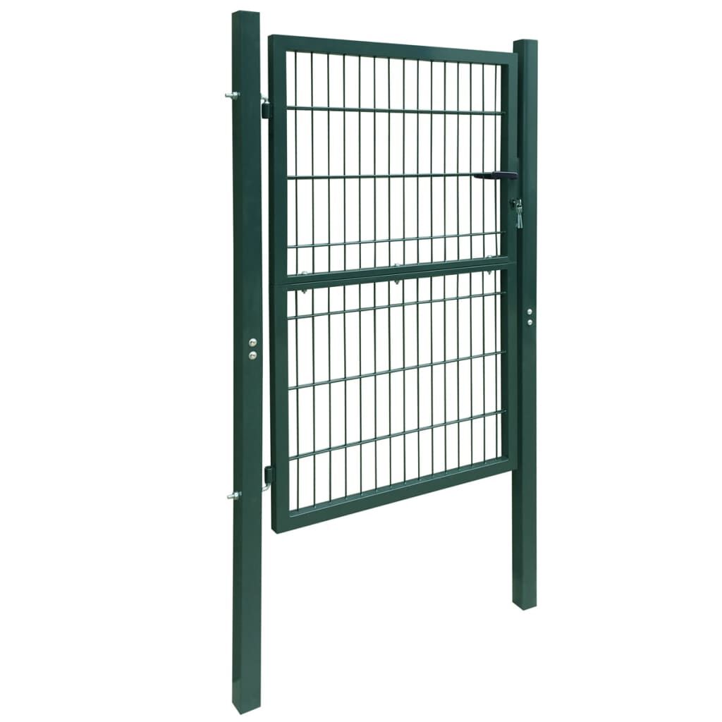 Poartă de gard 2D (simplă) verde 100x120 cm
